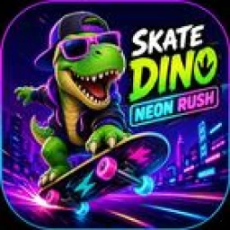 Skate Dino: Neon Rush 图标